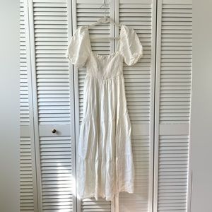 Abercrombie & Fitch Puff Sleeve Midi Dress